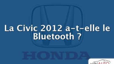 La Civic 2012 a-t-elle le Bluetooth ?